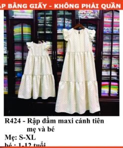 Rập giấy A0 đầm cánh tiên cho bé R424