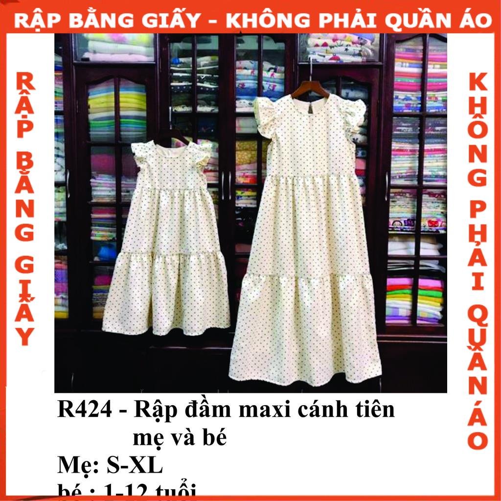 Rập giấy A0 đầm cánh tiên cho bé R424