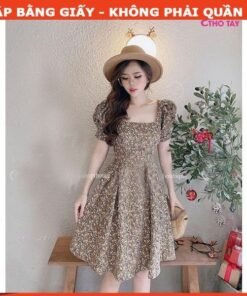 Rập giấy A0 mã 1224 - đầm cổ vuông