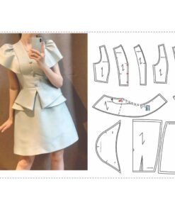 Rập giấy A0 mã 1080 - đầm pelum cánh tiên