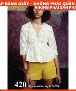 Rập áo cổ tim tay lỡ mã 420