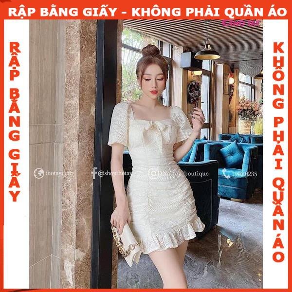 Rập giấy A0 đầm nhún cổ vuông mã 1223