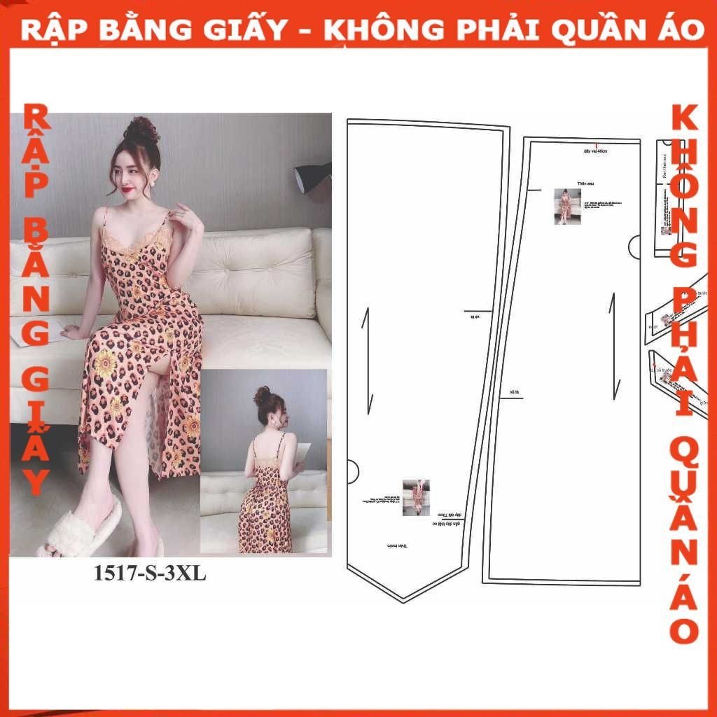Rập giấy A0 ã 1517 - đầm dây nữ