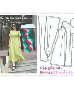 Rập giấy A0 mã 1762 - rập đầm 2 dáng tay