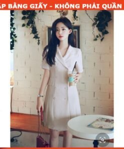 Rập giấy A0 mã 1629 - đầm cổ ve 2 hàng nút