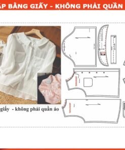 Rập giấy A0 mã 1705 - Rập áo 2 dáng lá cổ