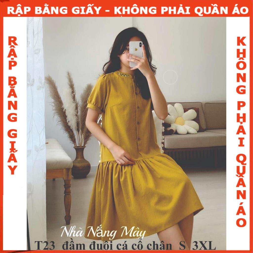 Rập giấy A0 may đầm đuôi cá mã T23