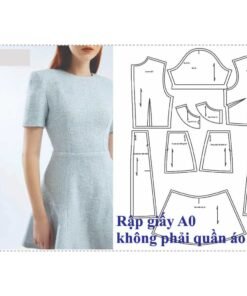 Rập giấy A0 mã 1579- rập đầm đuôi cá