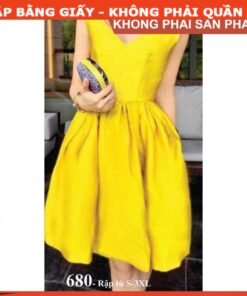 Rập giấy A0 đầm cổ V mã 680