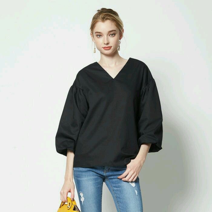 Rập giấy A0 mã 584 - Rập áo cổ tim dài tay - Ảnh 2