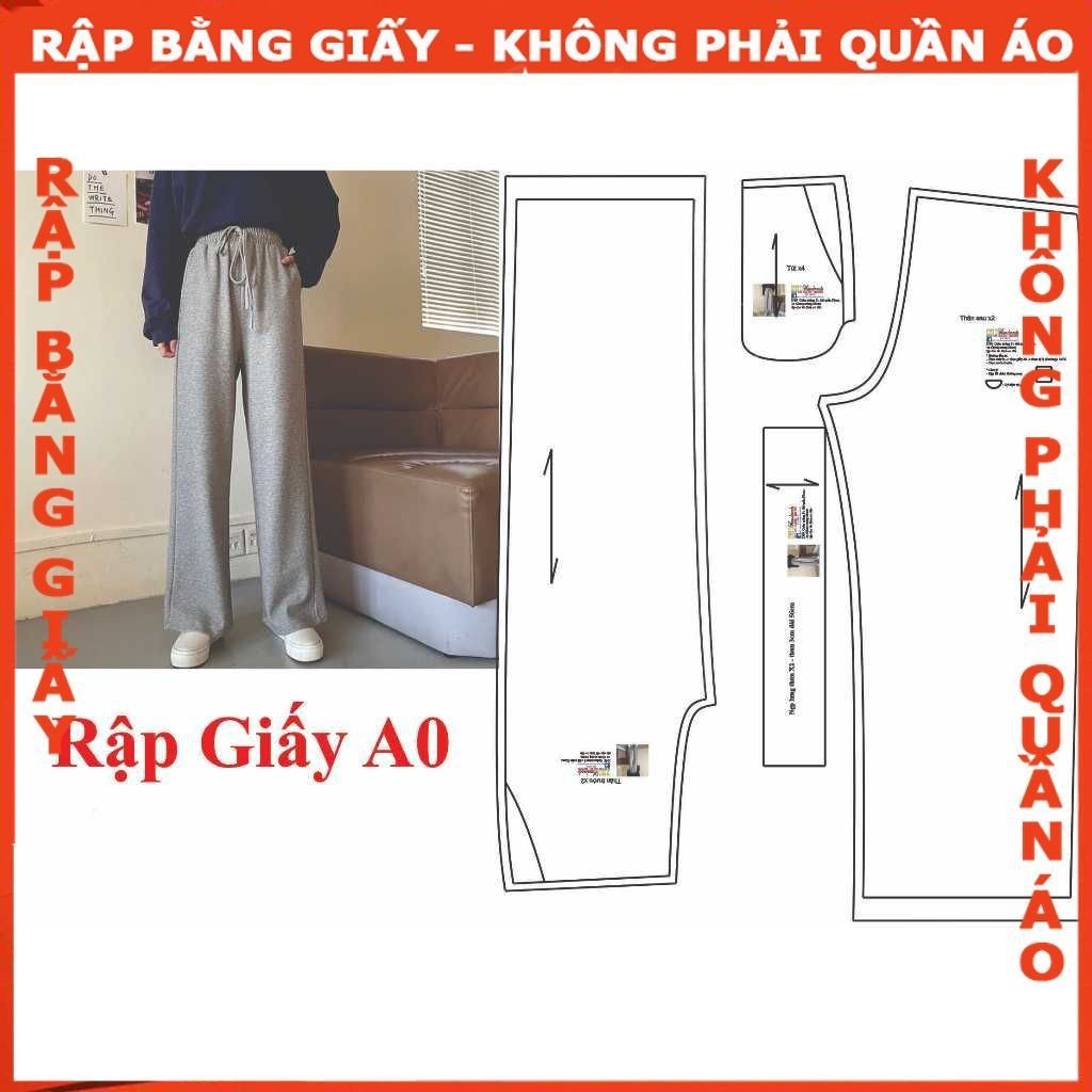 Rập giấy A0 quần suông mã 1366