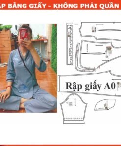 Rập giấy A0 mã 588 - bộ đồ đi chùa