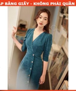 Rập giấy A0 mã 1142 - đầm dáng bút chì cổ tim