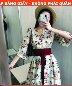 Rập giấy A0 đầm cổ tim tay loe 1331