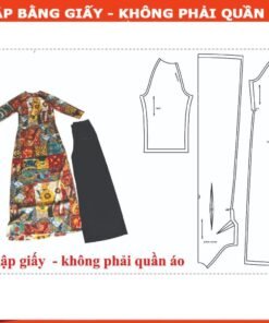 Rập giấy A0 mã AD27 - Rập áo dài cổ kiềng