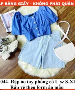 Rập giấy mã 1044- áo tay phồng cổ U