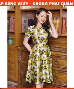 Rập giấy A0 mã 1463- đầm xếp ly