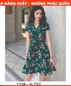 Rập giấy A0 mã 1248 - đầm cổ tim