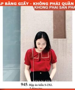Rập giấy A0 mã 945 - áo kiểu 2 dáng tay