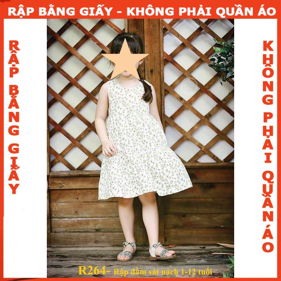 Rập giấy A0 đầm bé gái mã R264