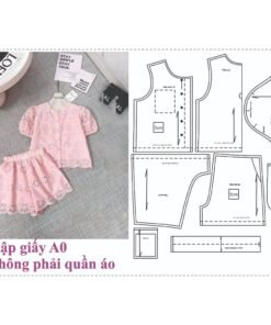 Rập giấy A0 mã 1754 - bộ ren tay phồng