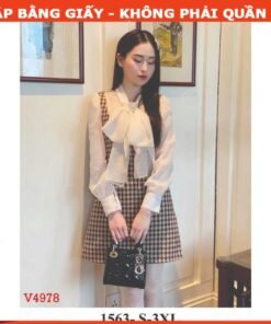 Rập giấy A0 mã 1563 - đầm tay phồng