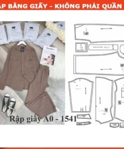 Rập giấy A0 mã 1541 -rập bộ sơ mi