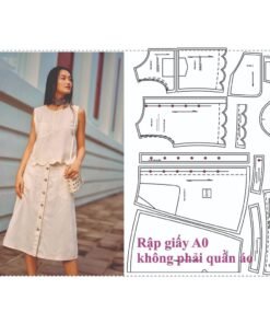 Rập giấy A0 1761 - set váy áo- có thêm tay nhỏ