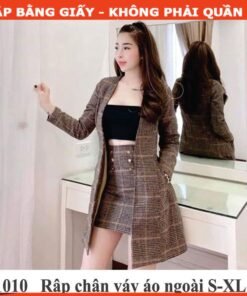 Rập giấy A0 bộ chân váy áo khoác ngoài mã 1010