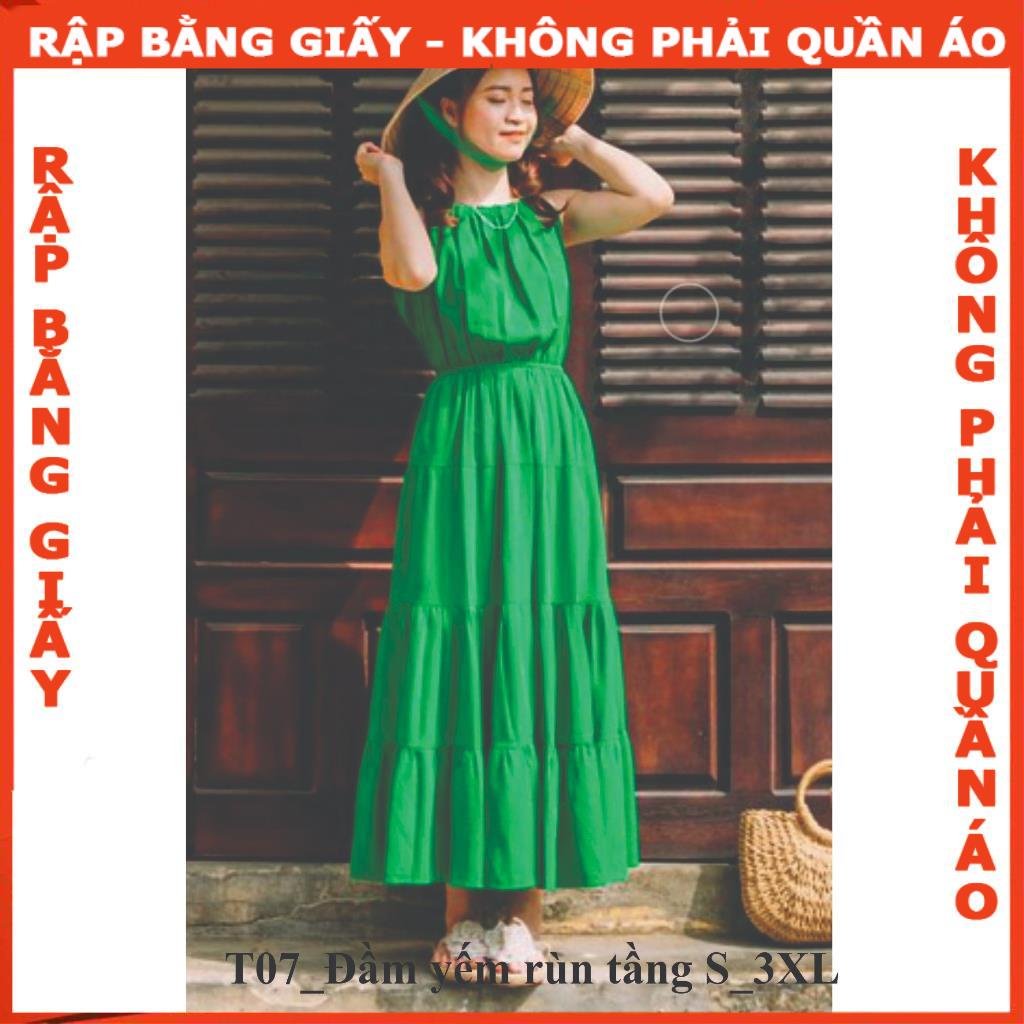 Rập giấy A0 mã T07 - đầm yếm