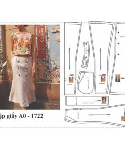 Rập giấy A0 mã 1722 - chân váy mã