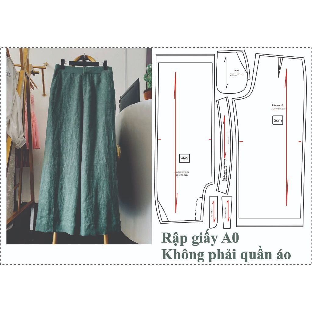 Rập giấy A0 mã 1818- rập may quần