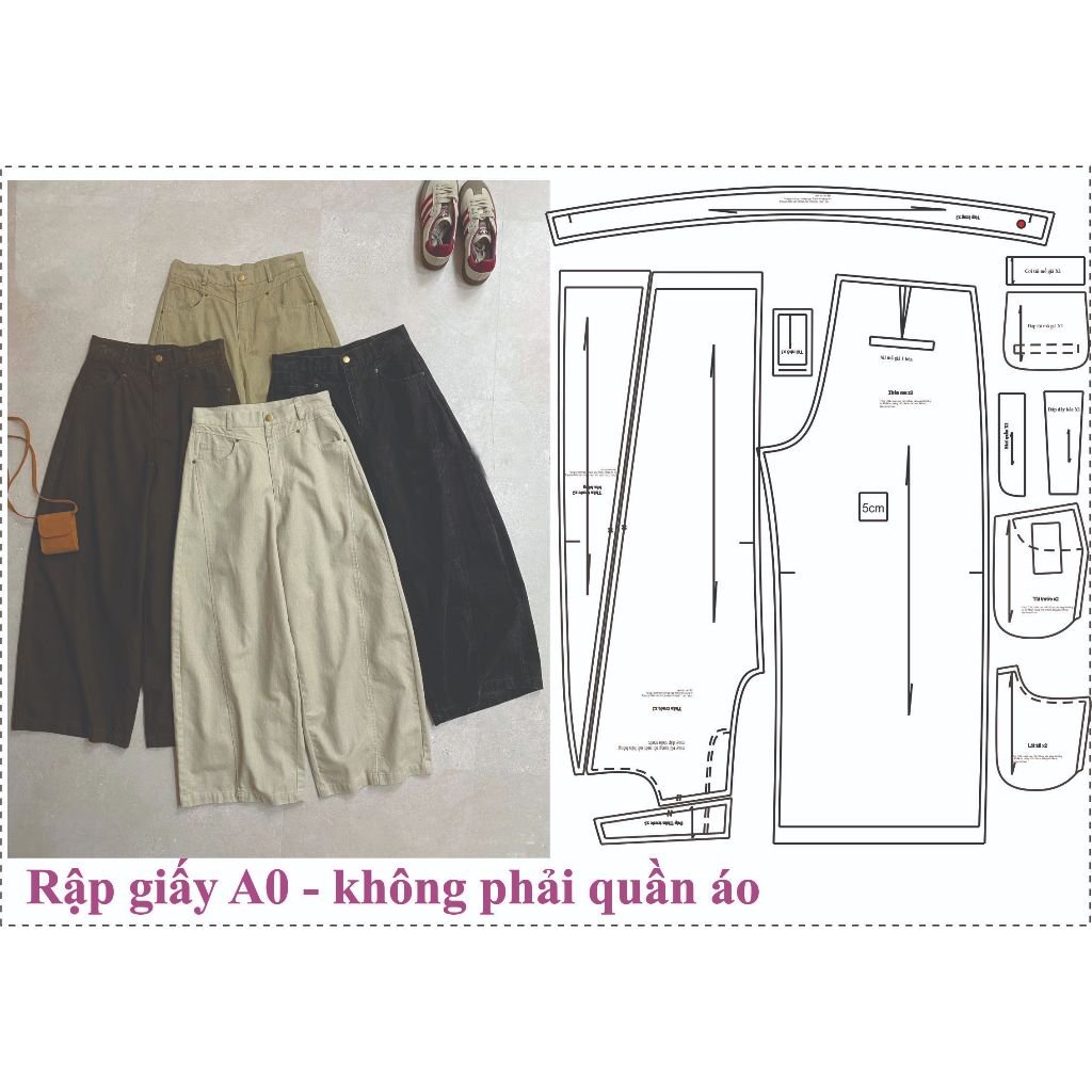 Rập giấy A0 mã 1788 - rập may quần