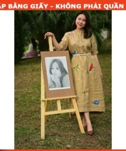 Rập giấy A0 mã 376 - đầm suông cổ chân