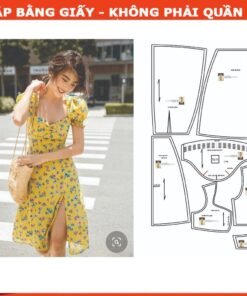 Rập giấy A0 mã 1621 - đầm tay phồng