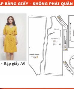 Rập giấy A0 mã 671 - Rập đầm suông