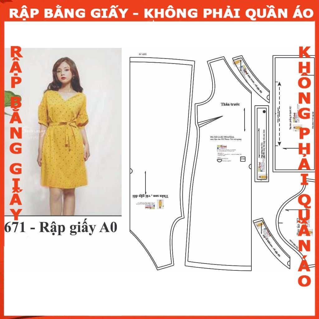 Rập giấy A0 mã 671 - Rập đầm suông