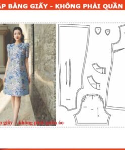 Rập giấy A0 đầm suông nữ mã 406