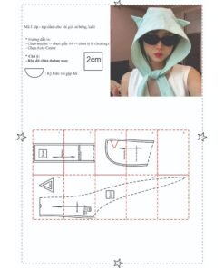 Rập giấy A0, không cắt sẵn - rập may mũ 1 lớp