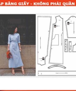 Rập giấy A0 mã 241 - đầm cổ chân tay dài