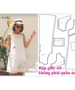 Rập giấy A0 mã 27 - đầm suông sát nách