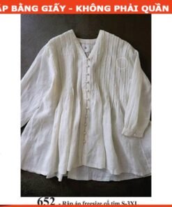 Rập áo cổ tim free size mã 652
