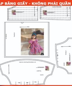 Rập giấy A0 đầm bé mã R437
