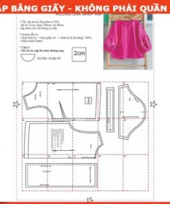 Rập giấy mã 1736 - áo tay lửng