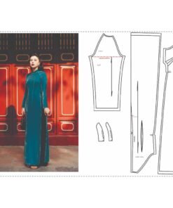 Rập giấy A0 mã AD55 - áo dài may vải nhung co dãn