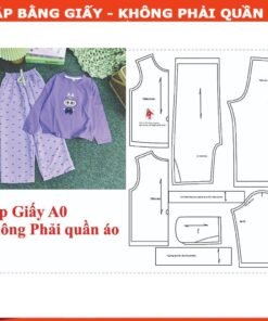 Rập giấy mã R42 - bộ quần suông áo thun tay dài