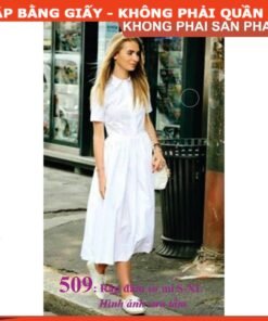 Rập giấy mã 509  - đầm sơ mi