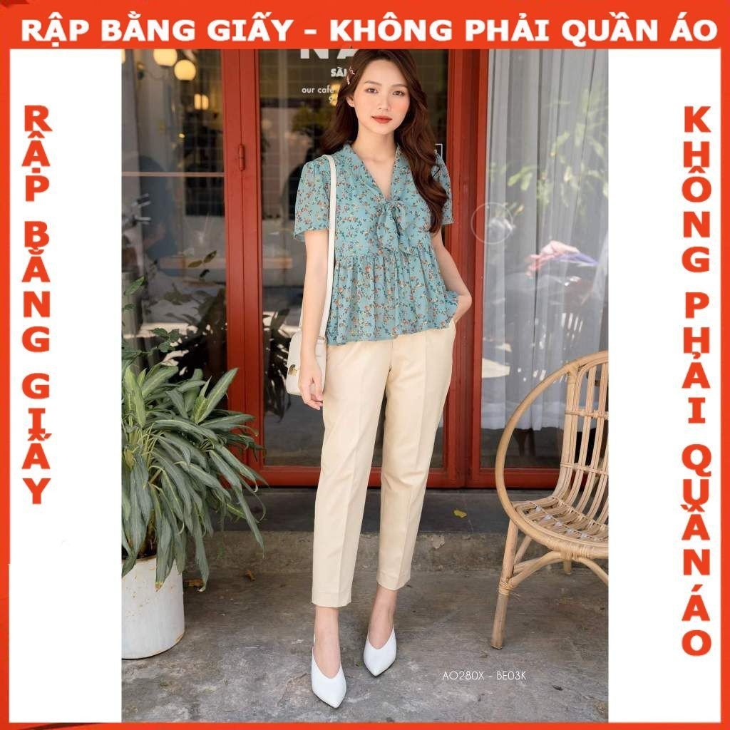 Rập giấy A0 mã 750 - áo thắt nơ