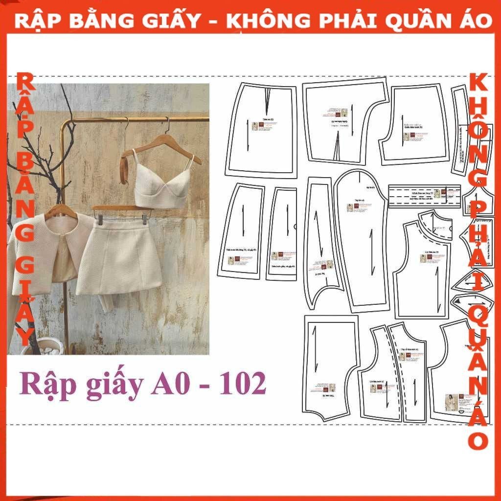Rập giấy A0 may quần áo mã 102