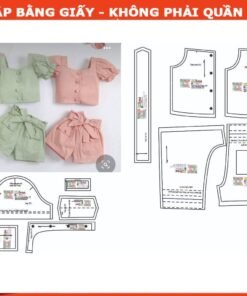 Rập giấy A0 bộ đùi bé gái mã R472